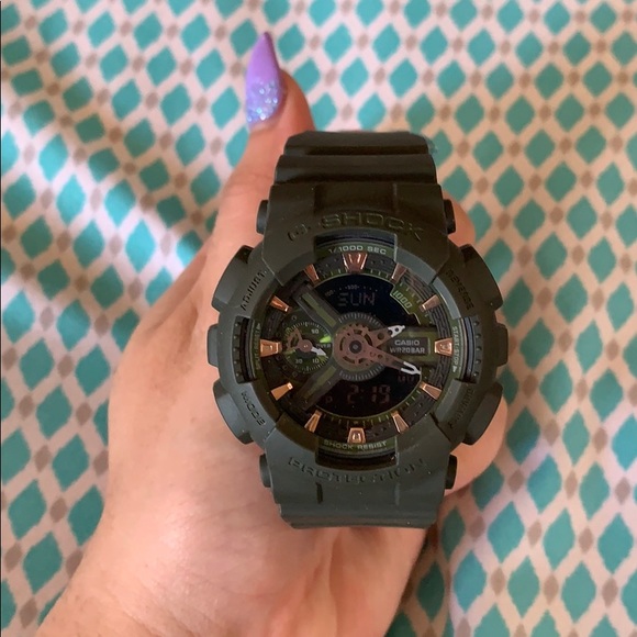 g shock dark green